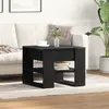 Table Basse En Chêne Noir 55,5x55x45 Cm En Bois D'ingénierie