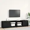 vidaXL Meuble TV 2 pcs Chêne noir 80 x 35 x 36,5 cm Bois d'ingénierie