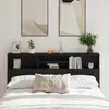 vidaXL Tête de lit Cabinet Noir Chêne 180x19x103,5 cm
