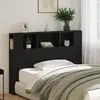 vidaXL Cabinet de Tête de Lit Chêne noir Bois d'ingénierie