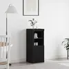 vidaXL Buffet Vidaxl Avec Lumières Led Chêne Noir 41x37x100 Cm