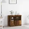 vidaXL Buffet LED Marron 81 x 37 x 66,5 cm Bois d'ingénierie