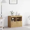vidaXL Vidaxl Buffet Avec Lumières Led Chêne 81x37x67 Cm