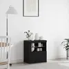 vidaXL Buffet Vidaxl Avec Lumières Led Noir Chêne 60,5x37x67 Cm