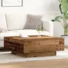 vidaXL Table basse en vieux bois 80x80x31 cm en bois d ingénierie