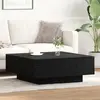 vidaXL Table Basse Vidaxl Noir Chêne 80x80x31 Cm En Bois