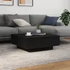 vidaXL Table Basse Vidaxl Avec Lumières Led Chêne Noir 80x80x31 Cm