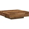 Table Basse En Vieux Bois 100x100x31 Cm En Bois D'ingénierie