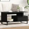 vidaXL Table basse Chêne noir 90 x 49 x 45 cm Bois d'ingénierie