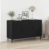 vidaXL Buffet Noir Chêne Vidaxl 100x36x60 Cm En Bois D'ingénierie