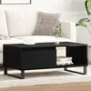 vidaXL Table Basse Vidaxl Bois Noir 90x50x36,5 Cm Bois D'ingénierie