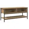 vidaXL Meuble TV - Chêne Artisan - 100x35x45 cm - Bois dingénierie - Acier