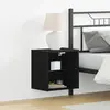 vidaXL Étagère flottante avec lumière LED 2 pcs Noir 40 x 28,5 x 40 cm
