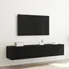 vidaXL Meuble TV mural Montage mural 2 pcs Chêne noir 80 x 35 x 31 cm