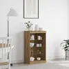 vidaXL Meuble Tv Vidaxl Avec Lumières Led Chêne Artisan 60,5x37x100 Cm