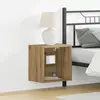 vidaXL Étagère flottante avec lumière LED Marron 40 x 28,5 x 40 cm