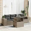 vidaXL - 5-delige - Loungeset - met - kussens - poly - rattan - grijs