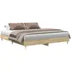 vidaXL Cadre de lit sans matelas chêne sonoma 180x200 cm