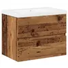 vidaXL Meuble avec vasque intégrée vieux bois 61x39,5x49 cm