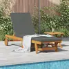 vidaXL Transat 1-personne Marron 63 x 199 x 85cm Bois d'acacia massif