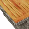 vidaXL Salon de jardin avec coussins 7 pcs gris résine tressée acacia