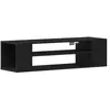 vidaXL Meuble Tv Mural Vidaxl Noir Chêne 100x30x26,5 Cm En Bois