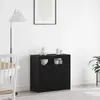 vidaXL Buffet Chêne noir 80 x 35 x 75 cm Bois d'ingénierie