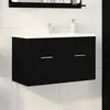 vidaXL Armoire d'évier Chêne noir 38,5 x 100 x 46 cm Bois d'ingénierie