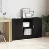 vidaXL Buffet Vidaxl En Chêne Noir 120x30,5x70 Cm En Bois D'ingénierie