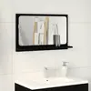vidaXL Étagère Miroir Chêne noir 60 x 10,5 x 37 cm Bois d'ingénierie