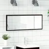 vidaXL Miroir de salle de bain LED Chêne noir 100 x 8,5 x 37 cm Verre