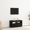 vidaXL Meuble TV Chêne noir 75 x 35 x 40 cm Bois d'ingénierie