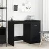 vidaXL Bureau Vidaxl Noir Chêne 100x50x76 Cm Bois D'ingénierie
