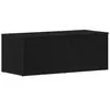 vidaXL Meuble Tv Vidaxl Noir En Chêne 80x34x30 Cm En Bois D'ingénierie