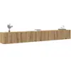 vidaXL Ensemble de meuble TV mural 3 pcs chêne artisanal