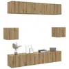 vidaXL Ensemble de meuble TV mural 6 pcs chêne artisanal