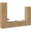 vidaXL Ensemble de meuble TV mural 4 pcs chêne artisanal