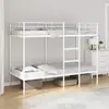 vidaXL Lit superposé sans matelas blanc 80x200 cm acier