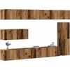 vidaXL Ensemble de meuble TV mural 7 pcs vieux bois bois d'ingénierie