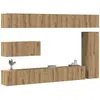 vidaXL Ensemble de meuble TV mural 7 pcs chêne artisanal