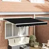 vidaXL Tissu de remplacement pour store de 3x2.5 m noir