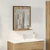 vidaXL Miroir chêne artisanal 50 x 12 x 60 cm Verre et Bois Ingénierie