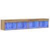 vidaXL Ensemble meuble TV 2 pcs Chêne artisanal 80 x 30 x 30 cm