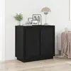 vidaXL Buffet Vidaxl Noir Chêne 80x34x75 Cm Bois D'ingénierie