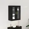 Buffet mural vidaXL Chêne noir Bois d'ingénierie Moyen Portes Buffet