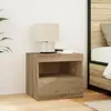 vidaXL Cabinet de chevet avec tiroir Chêne artisanal 50 x 40 x 45 cm