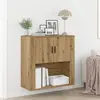 vidaXL Meuble mural chêne artisanal 80 x 33 x 80 cm Bois d'ingénierie