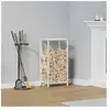 vidaXL Portant de bois chauffage blanc 34x25x70 cm