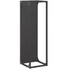 vidaXL Portant de bois chauffage noir 25x25x80 cm