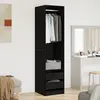 vidaXL Armoire Vidaxl En Chêne Noir 50x50x200 Cm En Bois D'ingénierie